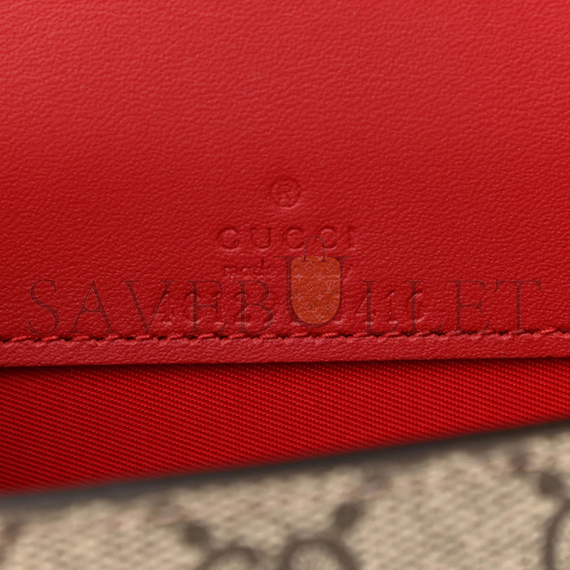 GUCCI GG SUPREME MINI CHERRY CHAIN BAG 481291 (16.5*9*4cm)